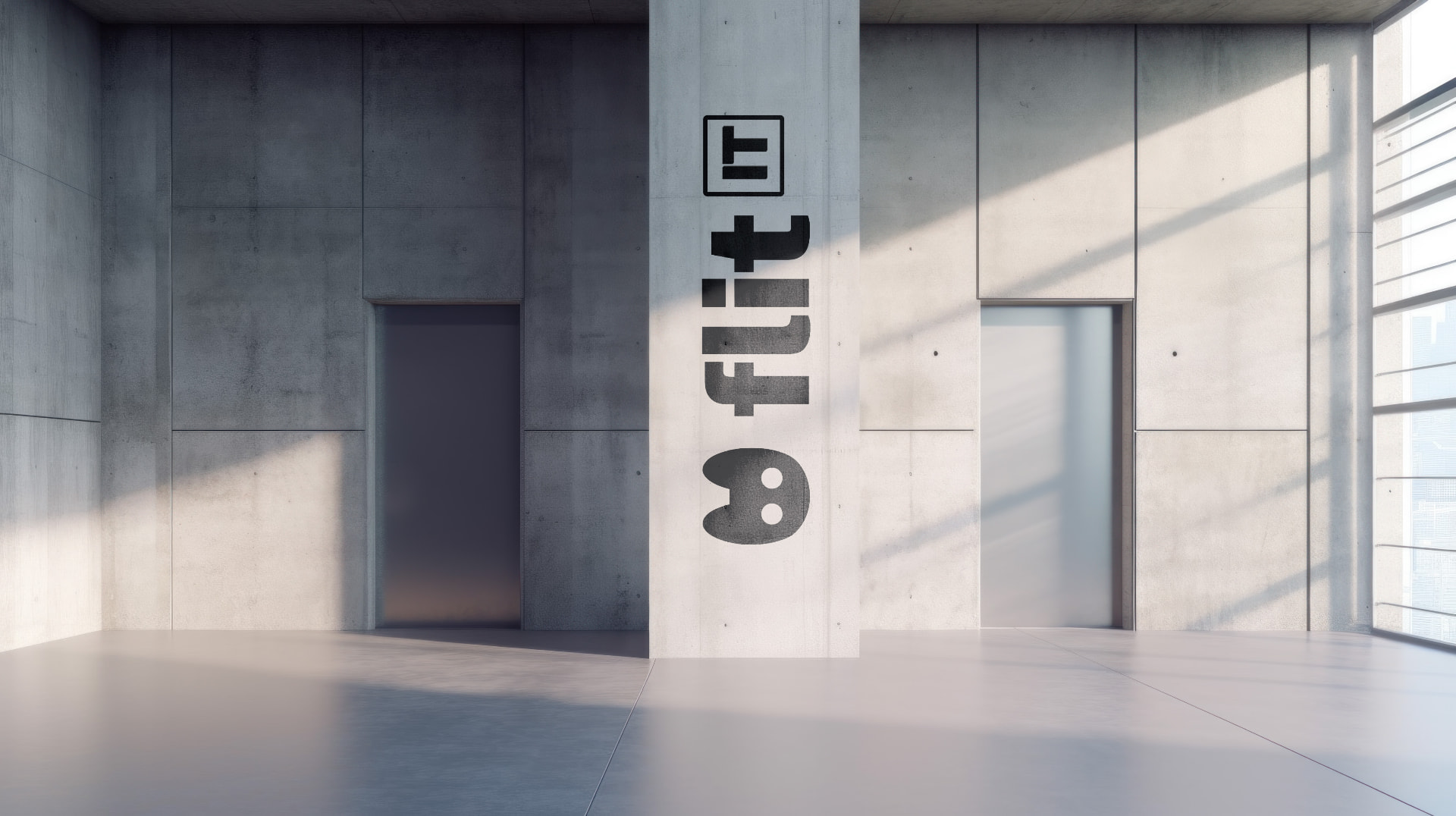 Relieve blanco de formas redondeadas con el logotipo FLITpay