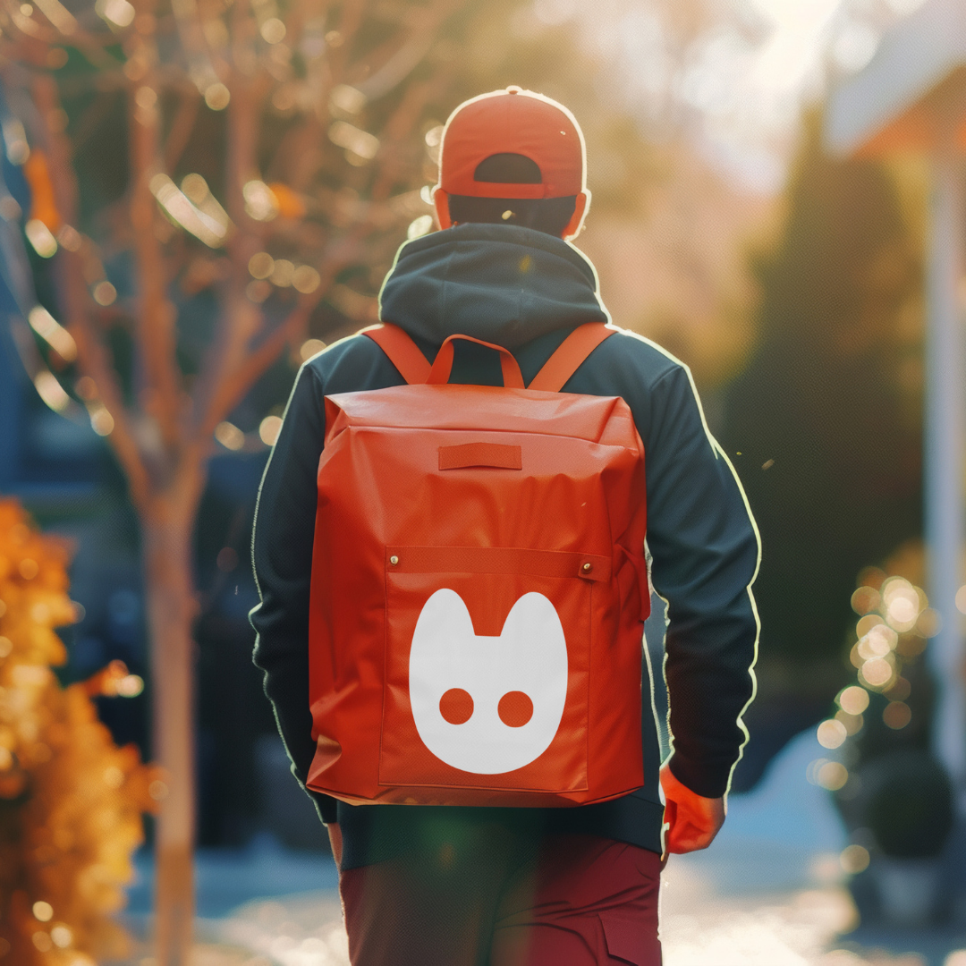 Fliter caminando con su mochila térmica Justflit®